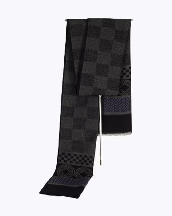 شال گردن موهر مردانه زنانه دورو طرح شطرنجی جوراب نوین